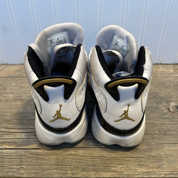 Jordan 6 Rings Defining Moments PS White/Black/Gold Basketball Sneakers. - Picture 3 of 12